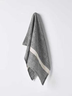 Herringbone Tea Towel - Charcoal