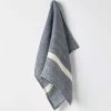 Herringbone Tea Towel - Indigo -Homewares Shop herringbone linen tea towel indigo 1
