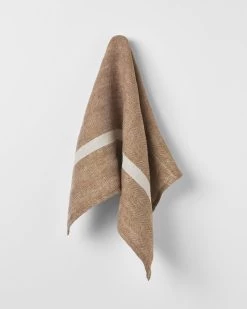 Herringbone Tea Towel - Tobacco