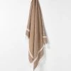 Herringbone Throw - Tobacco -Homewares Shop herringbone linen throw tobacco 1