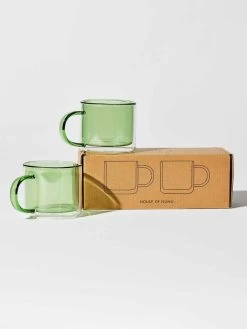Double Trouble Cup Set - Green -Homewares Shop house of nunu double trouble cup set green 2