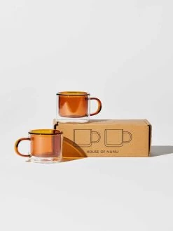 Shorty Espresso Cup Set - Amber -Homewares Shop house of nunu shorty espresso cup set amber 2
