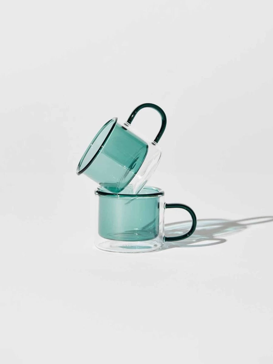 Shorty Espresso Cup Set - Teal 3 Shorty Espresso Cup Set - Teal