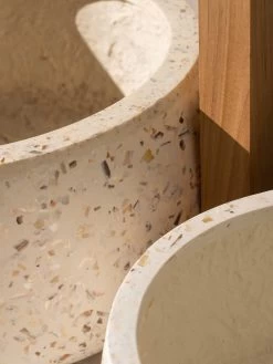 Shell Planter - Medium -Homewares Shop inartisan arjen lightweight shell finish cynlindrical pots 3