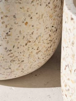 Inken Lightweight Shell Pot - Small -Homewares Shop inartisan inken lightweight shell finish curved pots 3 1