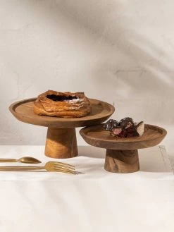 Jali Wooden Cake Stand - Large -Homewares Shop inartisan jali wooden cake stands 2 1