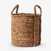 Waterhyacinth Plaited Handle Basket - Large