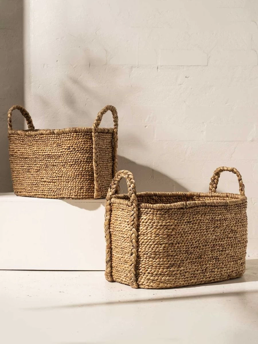 Waterhyacinth Oval Baskets - Small 4 Waterhyacinth Oval Baskets - Small - Image 2
