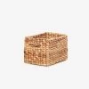 Waterhyacinth Storage Basket - Extra Small 1 Waterhyacinth Storage Basket - Extra Small -Homewares Shop inartisan waterhyacinth rectangular storage basket extra small