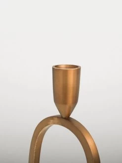 Jacobsen Taper Brass Candlestand - Small -Homewares Shop indigo love jacobsen taper candle stand brass 3