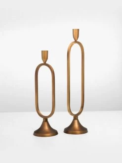 Jacobsen Taper Brass Candlestand - Small -Homewares Shop indigo love jacobsen taper candle stands brass