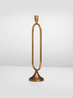 Jacobsen Taper Brass Candlestand - Medium -Homewares Shop indigo love jacobsen taper medium candle stand brass 2