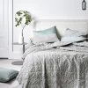 Jaipur Coverlet - Mist & Feather 2 Jaipur Coverlet - Mist & Feather -Homewares Shop jaipur bedcover mist feather