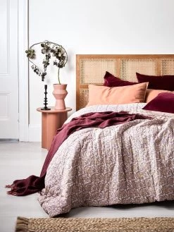 Jaipur Coverlet - Rosewater & Merlot