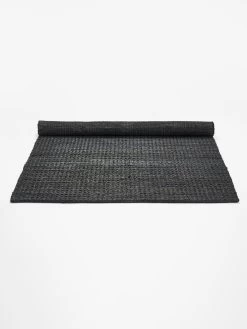 Drift Jute Rug - Anthracite -Homewares Shop jute rug drift anthracite rolled