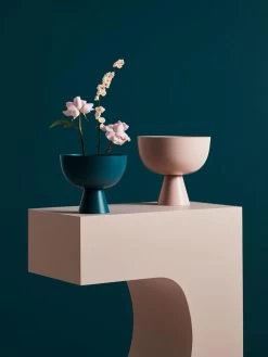 Dusty Rose Vera Planter Large -Homewares Shop lightly vera vessels teal dusty rose 1