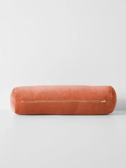 Luxury Velvet Bolster - Brandy -Homewares Shop luxury velvet bolster brandy 2