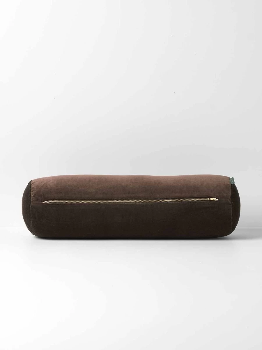 Luxury Velvet Bolster - Chocolate 4 Luxury Velvet Bolster - Chocolate - Image 2