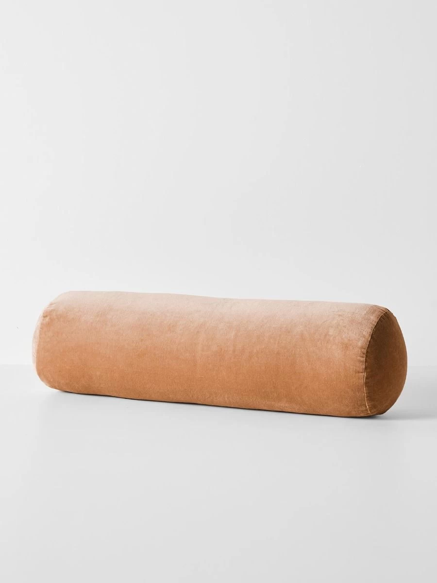 Luxury Velvet Bolster - Hazelnut 3 Luxury Velvet Bolster - Hazelnut