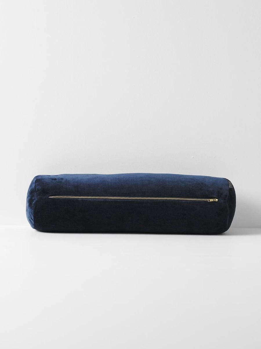 Luxury Velvet Bolster - Slate 4 Luxury Velvet Bolster - Slate - Image 2