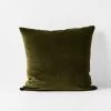 Luxury Velvet Cushion - Khaki -Homewares Shop luxury velvet cushion khaki
