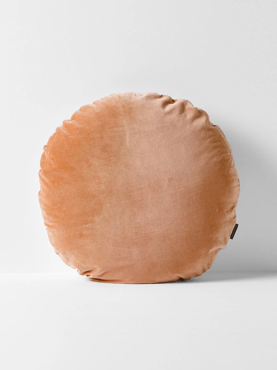 Luxury Velvet 55cm Round Cushion - Hazelnut 3 Luxury Velvet 55cm Round Cushion - Hazelnut