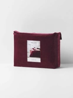 Luxury Velvet Quilt Cover - Merlot -Homewares Shop luxury velvet quilt cover merlot packaging