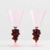 Bordeaux Wine Glass Set - Pink -Homewares Shop maison balzac bordeaux wine glasses pink amber 1