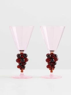 Bordeaux Wine Glass Set - Pink