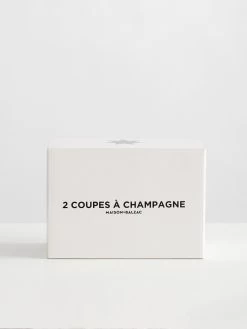 Pomponette Coupe Set - Clear -Homewares Shop maison balzac champagne coupes packaging 1