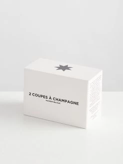 Pomponette Coupe Set - Clear -Homewares Shop maison balzac champagne coupes packaging 2