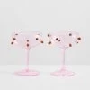 Pomponette Coupe Set - Pink -Homewares Shop maison balzac champagne coupes pink 1 1 1