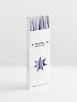 Chandelles 4Pk Tapered Candles - Bleuet