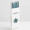 Chandelles 4Pk Tapered Candles - Teal -Homewares Shop maison balzac chandelles tapered candles teal 1