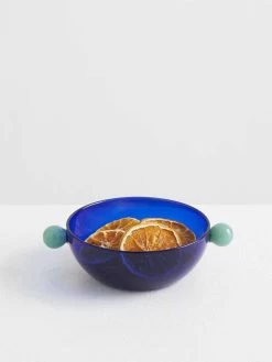 Dotdot Bowl - Indigo -Homewares Shop maison balzac dot dot bowl indigo with opaque mint 3