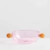 Dotdot Bowl - Pink -Homewares Shop maison balzac dot dot bowl pink with opaque yellow 1