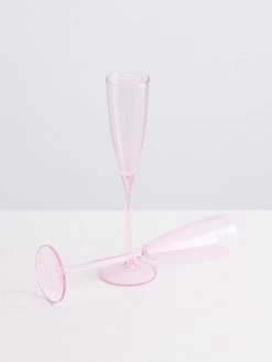 Champagne Flutes Set Of 2 - Pink -Homewares Shop maison balzac flutes pink new 3
