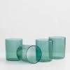 Glasses Set Of 4 - Teal -Homewares Shop maison balzac gobelets teal 2 2021