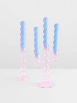 Grand Volute Candle Holder - Pink -Homewares Shop maison balzac grande volute candleholder pink 4