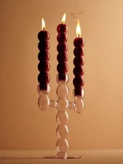 Grand Volute Candle Holder - Pink -Homewares Shop maison balzac grande volute candleholder pink 5