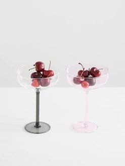 Manhattan Glass - Pink -Homewares Shop maison balzac manhattan glasses 1 1