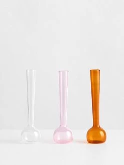 Homewares Shop -Homewares Shop maison balzac margot vase trio amber pink clear 2
