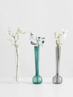 Margot Vase Trio - Smoke/Teal/Clear