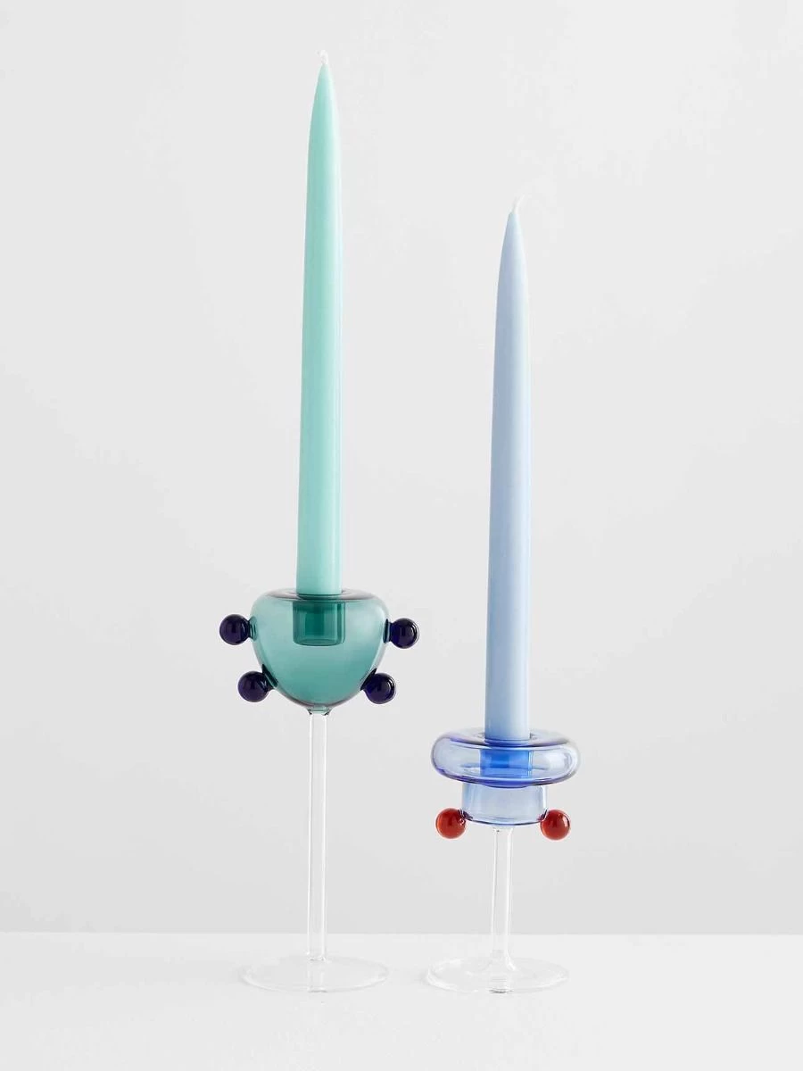 Grand Pompom Candleholder - Teal - Image 3