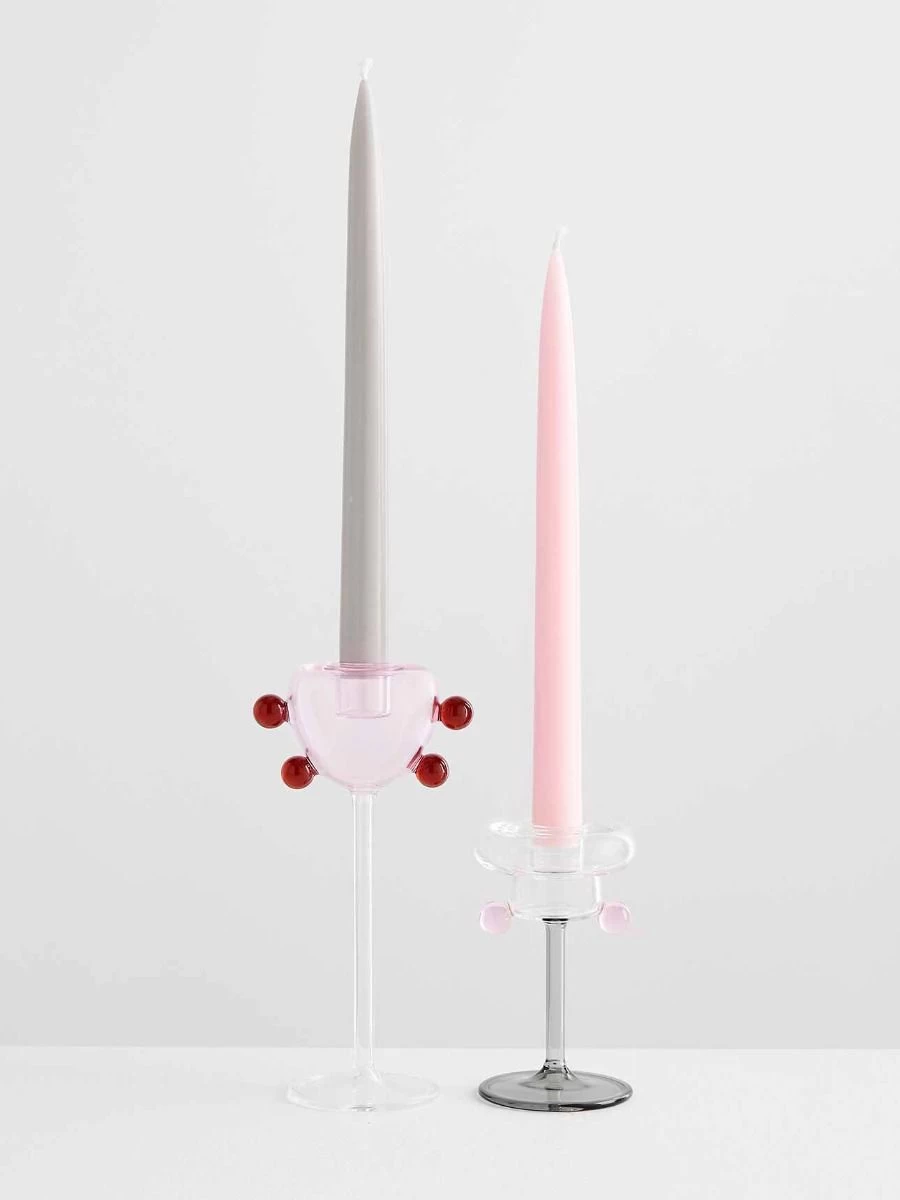 Grand Pompom Candleholder - Pink 4 Grand Pompom Candleholder - Pink - Image 2