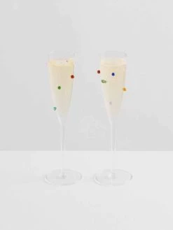 Pomponette Flute Set - Clear -Homewares Shop maison balzac pomponette flutes 2