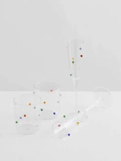 Pomponette Flute Set - Clear -Homewares Shop maison balzac pomponette flutes 4