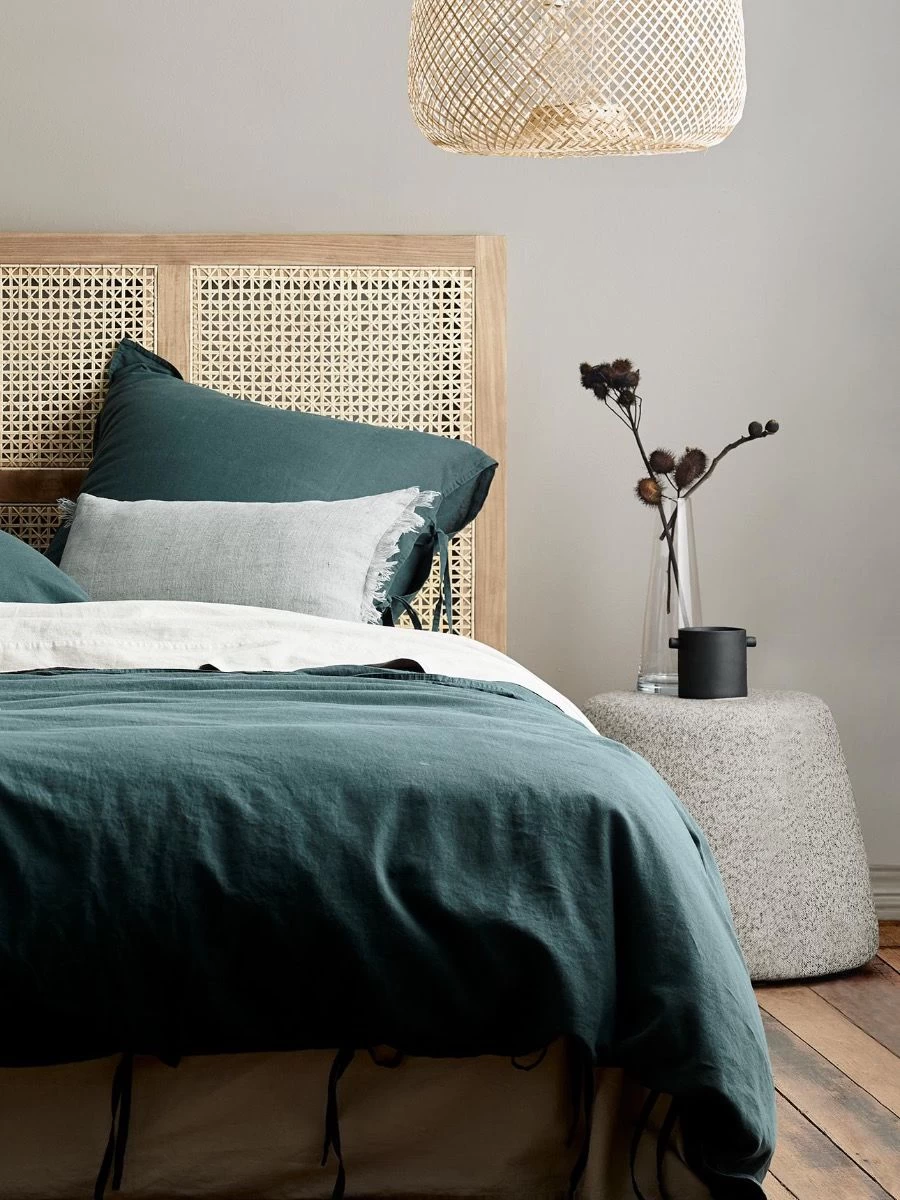 Maison Vintage Standard Pillowcase - Indian Teal 5 Maison Vintage Standard Pillowcase - Indian Teal - Image 3