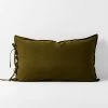 Maison Vintage Standard Pillowcase - Khaki 2 Maison Vintage Standard Pillowcase - Khaki -Homewares Shop maison vintage pillowcase khaki