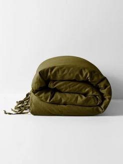 Maison Vintage Quilt Cover - Khaki -Homewares Shop masion vintage quiltcover khaki